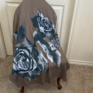 Marcus Adler scarf cashmere, light spots throughout.  28“ x 74“.